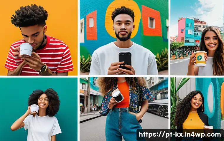 소셜 미디어 플랫폼별 인플루언서 활용법 - A vibrant Instagram feed layout showcasing a young Brazilian influencer creating lifestyle content i...