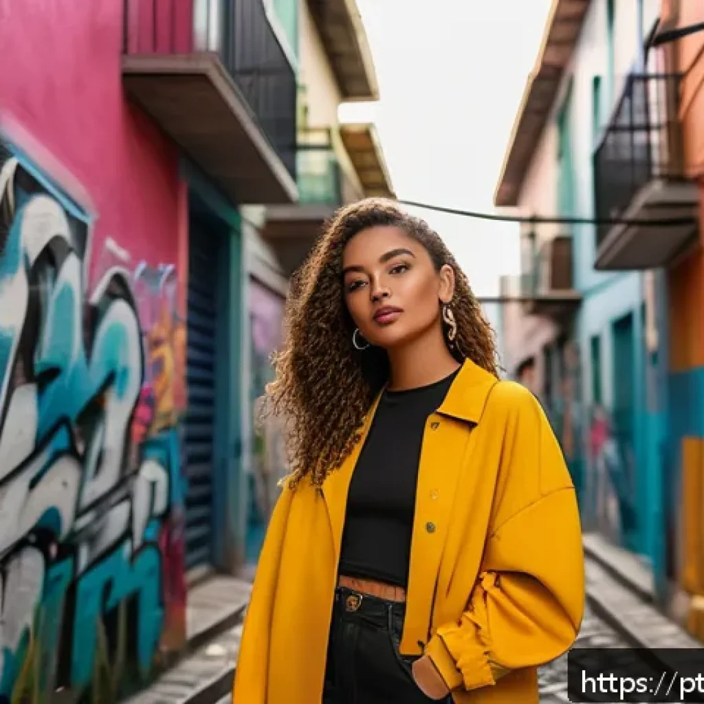 인플루언서 협업 프레임워크의 평가 기준 - A professional young fashion influencer creating content for a streetwear brand in São Paulo, Brazil...