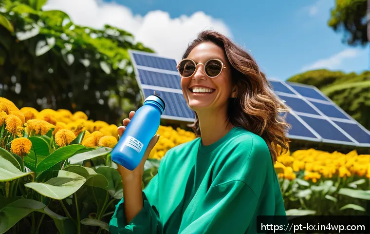 인플루언서가 협업을 선호하는 브랜드 특성 - A vibrant scene of a Brazilian eco-conscious influencer in her mid-30s, smiling warmly while filming...
