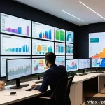 Home 20 인플루언서 협업을 위한 데이터 분석 도구 - A modern digital marketing office in São Paulo, Brazil, showcasing a diverse team of professionals a...