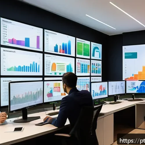 Home 32 인플루언서 협업을 위한 데이터 분석 도구 - A modern digital marketing office in São Paulo, Brazil, showcasing a diverse team of professionals a...
