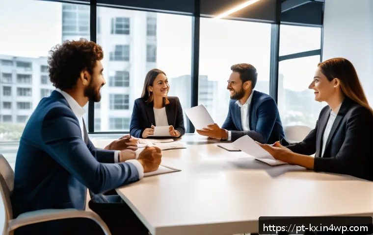 인플루언서와 브랜드 간의 신뢰 구축 방법 - A professional meeting scene featuring diverse Brazilian influencers and brand representatives aroun...